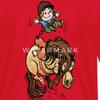 Spreadshirt Thelwell Bucking Horse Rodeo Funny Illustration Licensed Kid's T-Shirt, L, red view 2