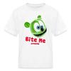 Spreadshirt Gummibr Bite Me Gummy Bear Song Merch Kid's T-Shirt, S, White view 1