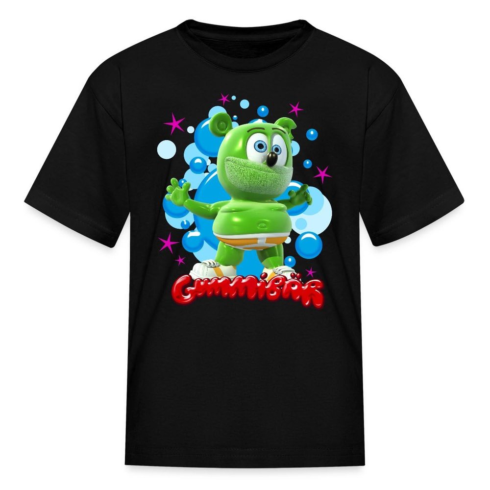 Spreadshirt Gummibr Gummy Bear Song Official License Kid's T-Shirt, M, Black