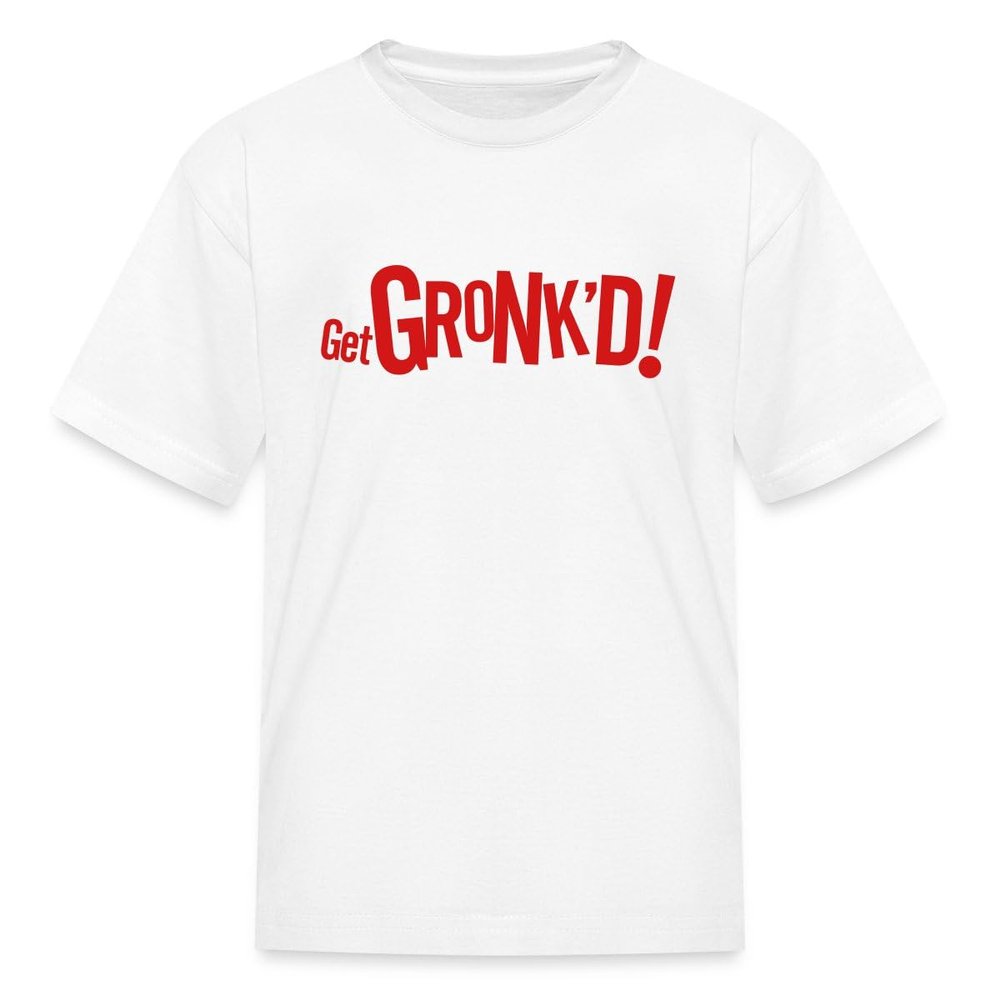 Spreadshirt Rob Gronkowski Get Gronk'd Kid's T-Shirt, S, White