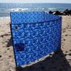 Ocean Camo Elite Beach Recycled Polyester Rip-Stop Extra Tall 42" Lightweight Windscreen, Privacy Screen, Wind Blocker, Free Matching Shoulder Bag (New Mahogany Wood Poles) view 2