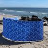 Ocean Camo Elite Beach Recycled Polyester Rip-Stop Extra Tall 42" Lightweight Windscreen, Privacy Screen, Wind Blocker, Free Matching Shoulder Bag (New Mahogany Wood Poles) view 3