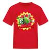 Spreadshirt Gummibr Gummy Bear Starburst Kid's T-Shirt, M, red view 1