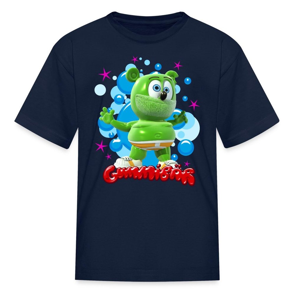 Spreadshirt Gummibr Gummy Bear Song Official License Kid's T-Shirt, M, Navy