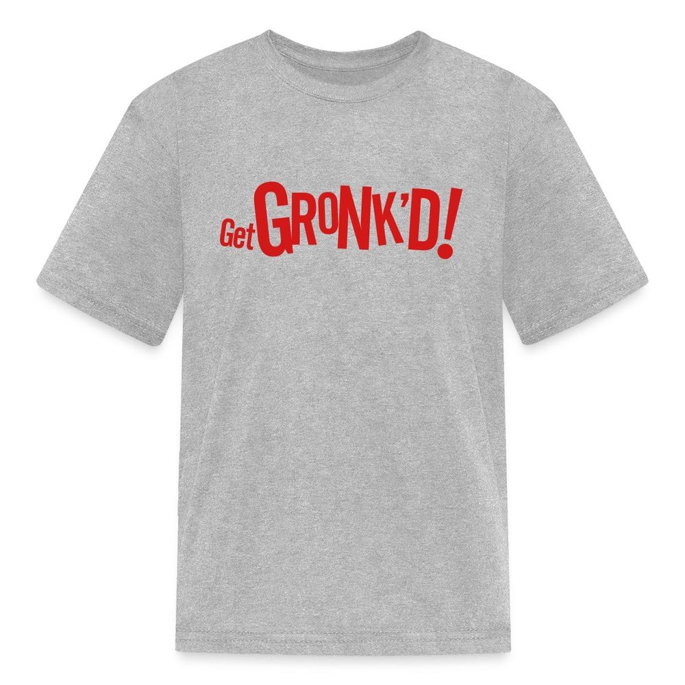 Spreadshirt Rob Gronkowski Get Gronk'd Kid's T-Shirt, L, Heather Gray