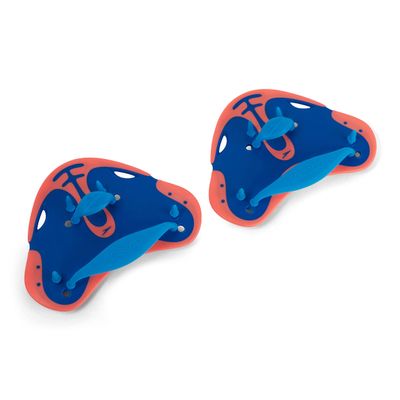 Speedo Unisex-Adult Biofuse Finger Paddle | Training Aid | Swim Fitness, Blue Flame/Fluro Tangerine/Poolblu, One Size