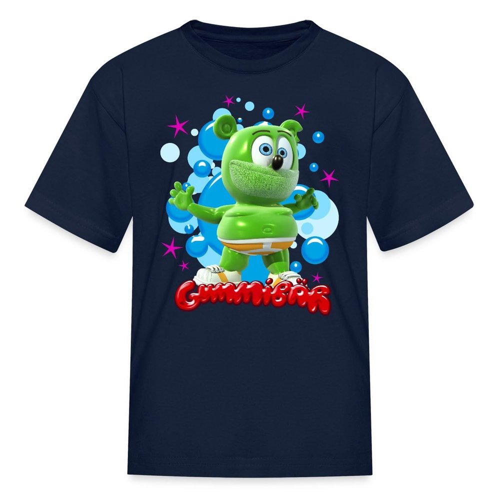 Spreadshirt Gummibr Gummy Bear Song Official License Kid's T-Shirt, L, Navy