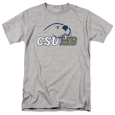 California State University Monterey Bay Official Distressed Primary Unisex Adult T-Shirt, Athletic Heather, 4X-Large