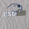 California State University Monterey Bay Official Distressed Primary Unisex Adult T-Shirt, Athletic Heather, 4X-Large view 2
