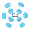 Atomik Rock Climbing Holds Set of 10 Medium Screw-On Basic Jugs in Blue view 4