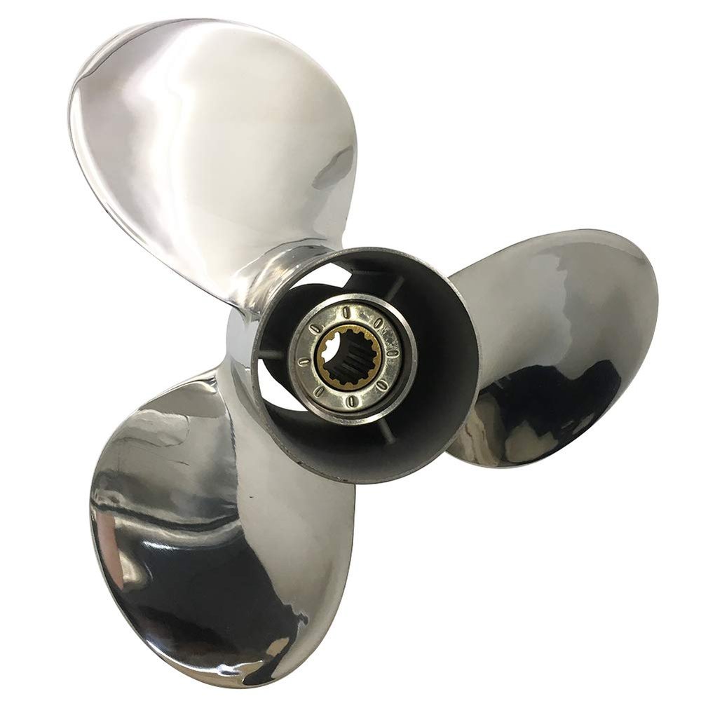 ARKDOZA Boat Propeller 11 1/8x13 Stainless Steel ss Fit for Honda Engine 3 Blades 13 Tooth 35/40/45/50/60HP RH 11.125x13