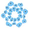 Atomik Rock Climbing Holds Set of 24 Golfus Style Climbing Holds in Blue with Outdoor Hardware view 1