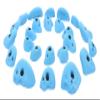 Atomik Rock Climbing Holds Set of 24 Golfus Style Climbing Holds in Blue with Outdoor Hardware view 2