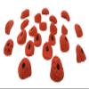 Atomik Rock Climbing Holds Set of 22 Bolt-on Kids Tennis-Shoe Friendly in Bright Tone Red view 2