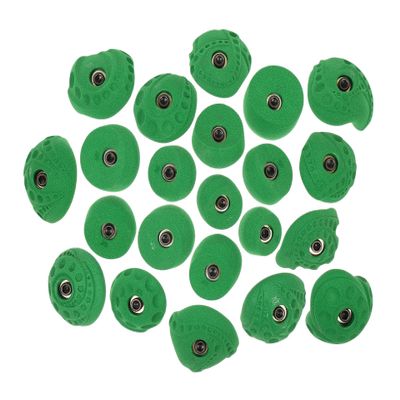 Atomik Climbing Holds Kids 22 Pack Tennis Shoe Friendly Bolt-on in Bright Tone Green