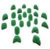 Atomik Climbing Holds Kids 22 Pack Tennis Shoe Friendly Bolt-on in Bright Tone Green view 3
