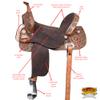 HILASON Flex Tree Western Horse Saddle in American Leather Barrel Trail | for Horses view 4