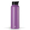 34oz Insulated Double Walled Stainless Steel Water Bottle Tumbler with Sports Straw and Handle! | Great for Sports, Camping, Yoga, School, Work and More! | Perfect for Kids and Adults (Lavender) view 1
