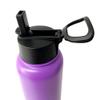 34oz Insulated Double Walled Stainless Steel Water Bottle Tumbler with Sports Straw and Handle! | Great for Sports, Camping, Yoga, School, Work and More! | Perfect for Kids and Adults (Lavender) view 2