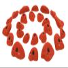 Atomik Rock Climbing Holds Set of 24 Golfus Style for Playgrounds in Rust with Outdoor Hardware view 2