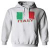 0039. Italia Vintage Distressed Italy Italian National Flag Sweatshirt Pullover Hoodie (White, Large) view 1