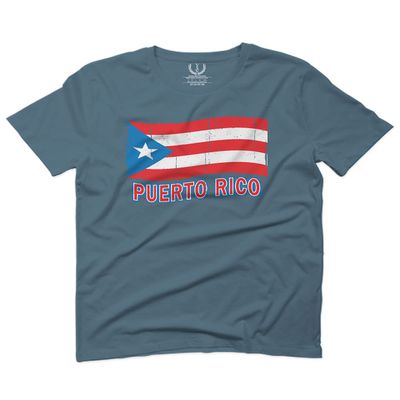 0037 Bandera Puerto Rico Flag Boricua Puerto Rican Nuyorican Pride for Men T Shirt (Indigo 2X-Large)