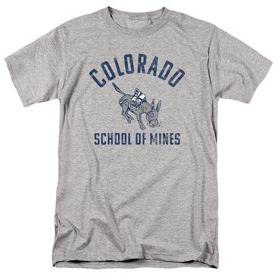 Colorado School of Mines Official Orediggers Logo Unisex Adult T-Shirt, Athletic Heather, 5X-Large