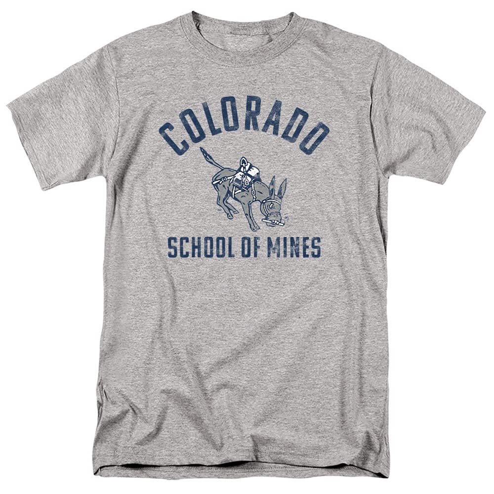 Colorado School of Mines Official Orediggers Logo Unisex Adult T-Shirt, Athletic Heather, 5X-Large