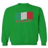 0039. Italia Vintage Distressed Italy Italian National Flag Men's Crewneck Sweatshirt (Irish Green Medium) view 1