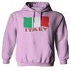 0039. Italia Vintage Distressed Italy Italian National Flag Sweatshirt Pullover Hoodie (Light Purple, Medium) view 1