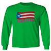 0037 Bandera Puerto Rico Flag Boricua Puerto Rican Nuyorican Pride Men's Long Sleeve t Shirt (Irish Green 2X Large) view 1