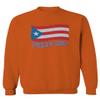 0037 Bandera Puerto Rico Flag Boricua Puerto Rican Nuyorican Pride Men's Crewneck Sweatshirt (Orange Small) view 1