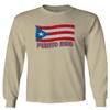 0037 Bandera Puerto Rico Flag Boricua Puerto Rican Nuyorican Pride Men's Long Sleeve t Shirt (Beige X-Large) view 1
