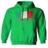 0039. Italia Vintage Distressed Italy Italian National Flag Sweatshirt Pullover Hoodie (Irish X-Large) view 1