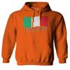 0039. Italia Vintage Distressed Italy Italian National Flag Sweatshirt Pullover Hoodie (Orange, Medium) view 1
