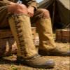 SMONT Canvas Gaiters Snake Gaiters Leg Gaiters for Men Ww2 Gaiters Reproduction Wwii Us M1936 Leggings Gaiters for Hiking Army Khaki Canvas Gaiters Puttee Protection For Legs, 3R view 2