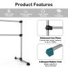 Goplus Double Ballet Barre Bar, Portable 4 FT Freestanding Dancing Bar w/ 7 - 46 Adjustable Height, Barre Exercise Equipment Bar for Home School Gym, Ballet Bar for Kids & Adults (Sliver) view 3