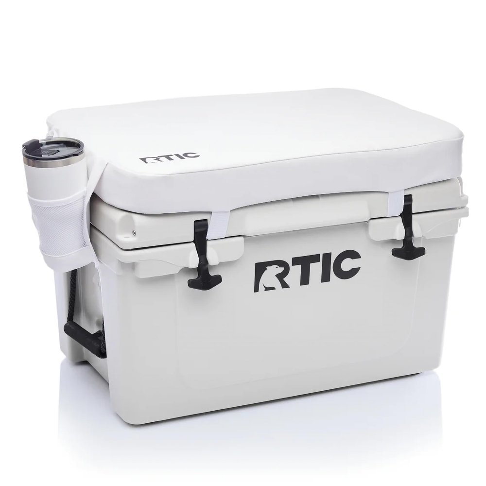 RTIC Cooler Seat Cushion Compatible Hard Coolers, Great for Family Travels, Boating Or Hunting, Easy Clean Vinyl, Buckle Fastening and Anti Slip, 45