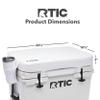 RTIC Cooler Seat Cushion Compatible Hard Coolers, Great for Family Travels, Boating Or Hunting, Easy Clean Vinyl, Buckle Fastening and Anti Slip, 45 view 4