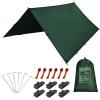 KALINCO Waterproof Camping Tarp, 10X12FT Hammock Rain Fly Tent Tarp, Multifunctional Tent Footprint, Lightweight and Compact for Backpacking, Hiking (Green-10X12FT) view 1