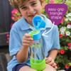 b.box 20oz Tritan Kids Water Bottle Toddler Drink Bottle with Straw for School, Daycare, Travel w/Easy-Grip Triangular Design, Leak Proof Lid & Handle, BPA Free, Dishwasher Safe (Blue Slate) view 4