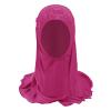 NICEYST Girls Ice Silk Muslim Khimar Hijab Headscarf Flower Arab Scarf Shawls Neck Wrap Islamic Head Wrap for Age 2-7 Years view 3