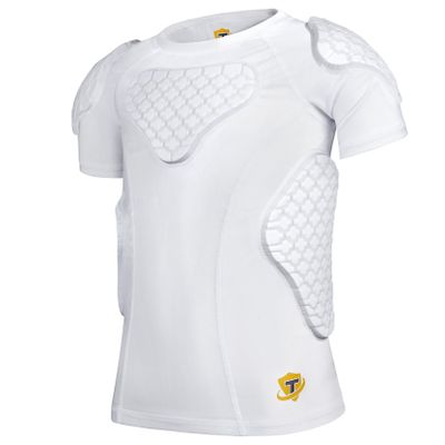 TUOY Youth Kids Padded Chest Rib Protector Shirt for Football Baseball Padded Compression Shirt
