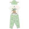 STAR WARS The Mandalorian Newborn Baby Boys Bodysuit Pants and Hat 3 Piece Outfit Set 6-9 Months view 2