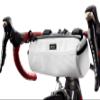 Lumiere & Co. Bike Handlebar Bag - Durable, Multiple Size and Color Options - Dual Elastic Straps, Clips & Hook-and-Loop for Customizable Fit (White, Medium) view 1