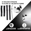 Lumiere & Co. Bike Handlebar Bag - Durable, Multiple Size and Color Options - Dual Elastic Straps, Clips & Hook-and-Loop for Customizable Fit (White, Medium) view 3