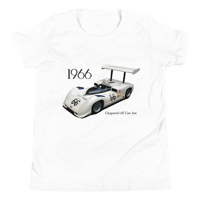 1966 Chaparral 2E Can Am Racer Youth Short Sleeve T-Shirt White