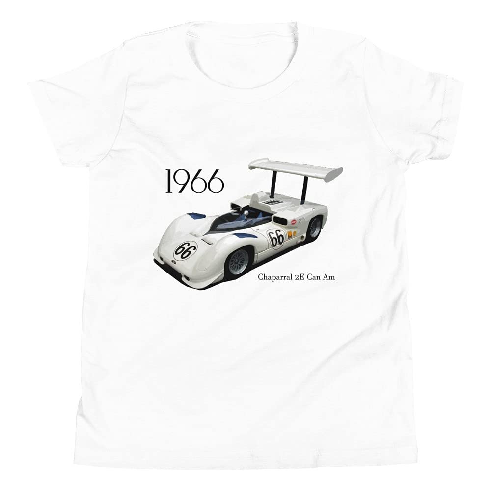 1966 Chaparral 2E Can Am Racer Youth Short Sleeve T-Shirt White