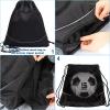KAEGREEL Drawstring Soccer Bag, Foldable Basketball Backpack Gym Bag Sackpack Sports Sack with Detachable Ball Mesh Bag for Volleyball Baseball Yoga, Grey view 2