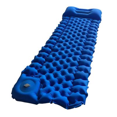 Moonight Inflatable Camping Pads with Attached Pillow, Durable Waterproof Air Mattress Ultralight Hiking Pad (Blue)